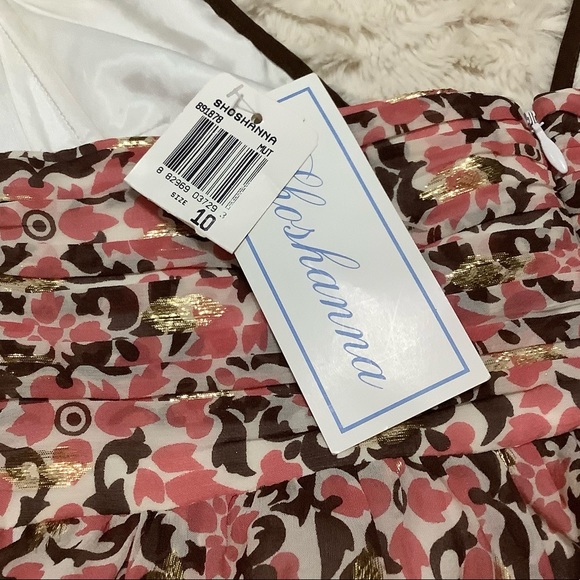 🛍️ SHOSHANNA Printed Halter-back Babydoll Straps Dress  NWT - Size 10 - Picture 11 of 15